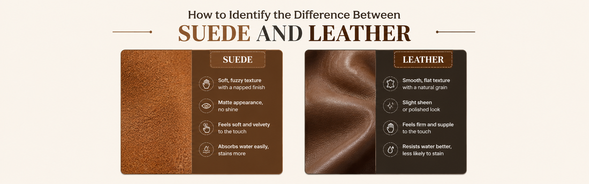 How to Identify the Difference Between Suede and Leather?