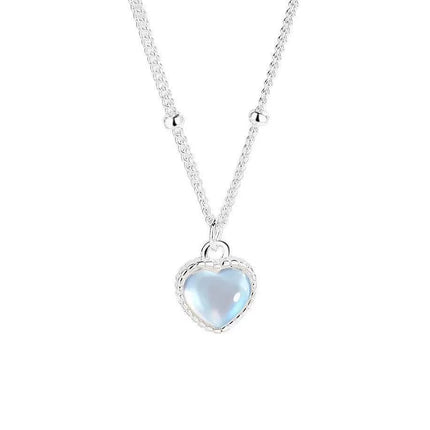 Japan-Korea Style Loving-Heart Gradient Color Pendant Necklace For Women