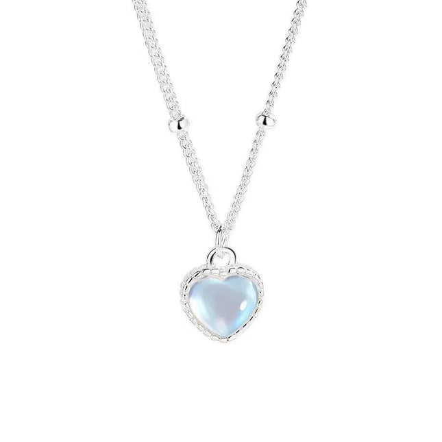 Japan-Korea Style Loving-Heart Gradient Color Pendant Necklace For Women