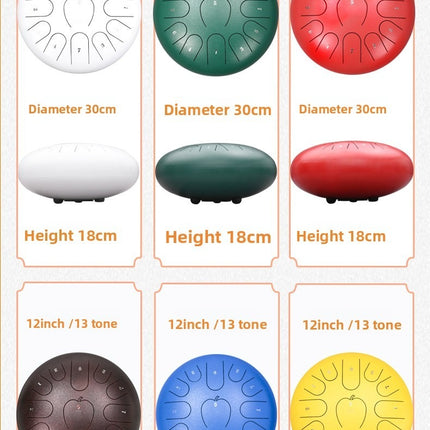 Steel Tongue Drum12 Inch13 Note A Pple Style