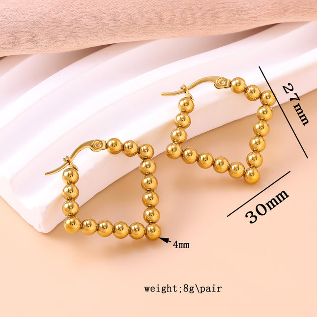 Fashionable Commuter Niche Instagram-Style Frosted Bead Earrings