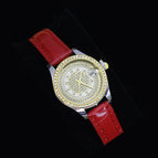 White Face Red Band Watch