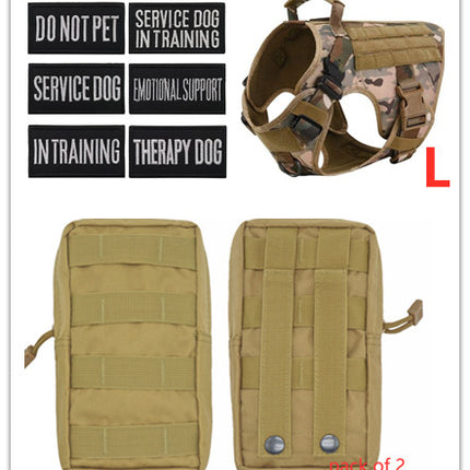 Military Tactical Dog Harness German Shepherd Adjustable Pet Dog Back