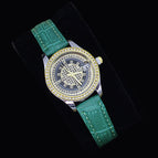 Black Face Green Belt Watch 1