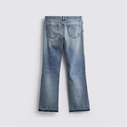 Slim-fit Washed Denim Jeans With Pocket Detailing
