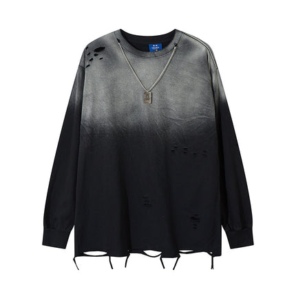 Tie-dye Gradient Long-Sleeve T-Shirt For Men