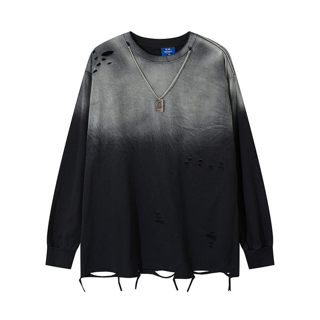 Tie-dye Gradient Long-Sleeve T-Shirt For Men