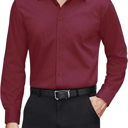European And American Style Solid-color Men's Shirt
