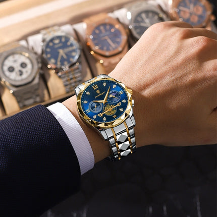 Mens Waterproof Luminous Multifunctional Fashion Watch