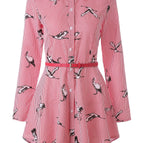 Red Printed Bird / L