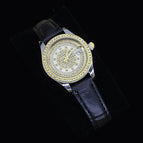 White Face Black Band Watch
