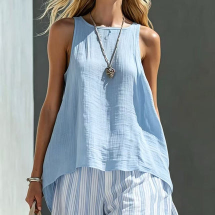 Solid Color V-Neck Long-Sleeve Shirt Womens Loose-Fitting Button-Up Top