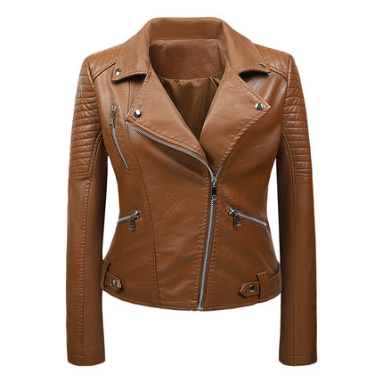 Korean-style Slim-fit Harajuku Student Biker Leather Jacket