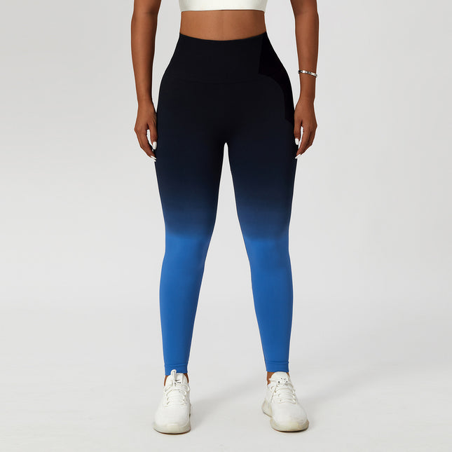Gradient Fitness High Waist Sportswear Tight Outdoor Pants