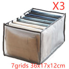 3pcs Grey / 7grids 36x17x12cm
