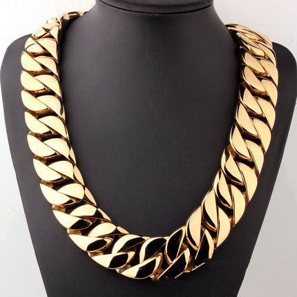 Men's Titanium Steel Vacuum Plating Casting Necklace