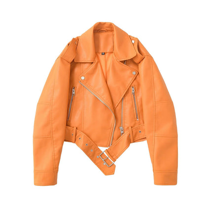 Bestselling Street-style Retro Turn-down Collar Loose Washed Jacket