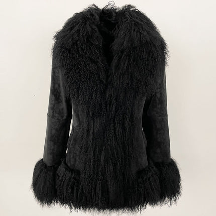 Thickened Wool Jacket With A Suede-like Finish