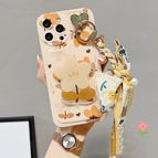 Flowers with bracket scarf / IPhone X