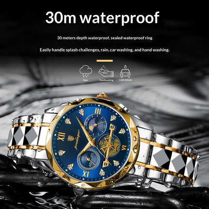 Mens Waterproof Luminous Multifunctional Fashion Watch