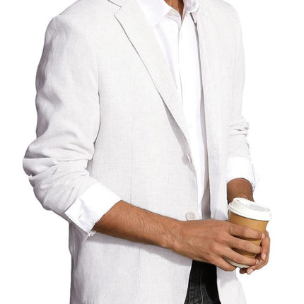 Business-Casual Printed Blazer With Double Buttons