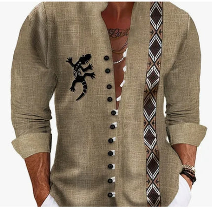 Mens Fashion 3D Printed Shirt Top