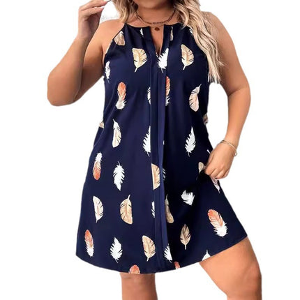 Modern Women’s Strap V-Neck Loose Comfortable Dress