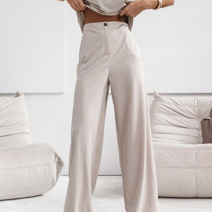 2026 NEW Women  2 Piece Casual Set Short Sleeve T-Shirt Vest Loose Wide Leg Pants Seasonal Comfort