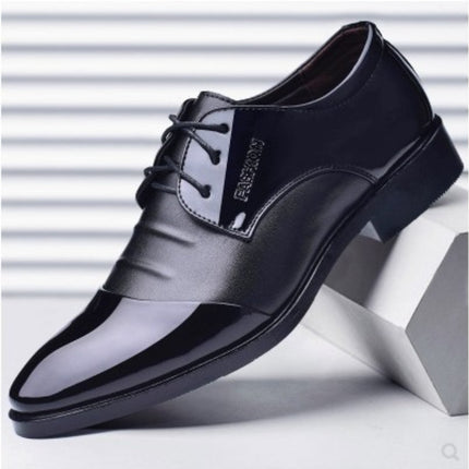 Men's Business Leather Shoes British Style Black