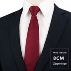 Wine Red Thick Stripes