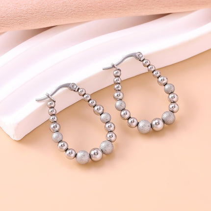 Fashionable Commuter Niche Instagram-Style Frosted Bead Earrings