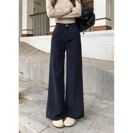 Black High Waisted Wide Leg Jeans