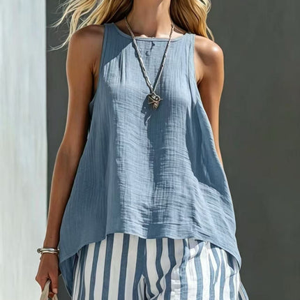 Solid Color V-Neck Long-Sleeve Shirt Womens Loose-Fitting Button-Up Top