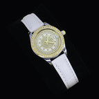 White Face White Strap Watch
