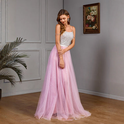 Dazzling Sequin Mesh Wedding Dress Gown