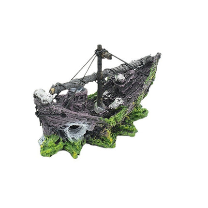 Aquarium Landscape Glass Fish Tank Decoration Small Net Boat