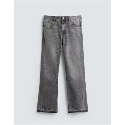 Slim-fit Washed Denim Jeans With Pocket Detailing