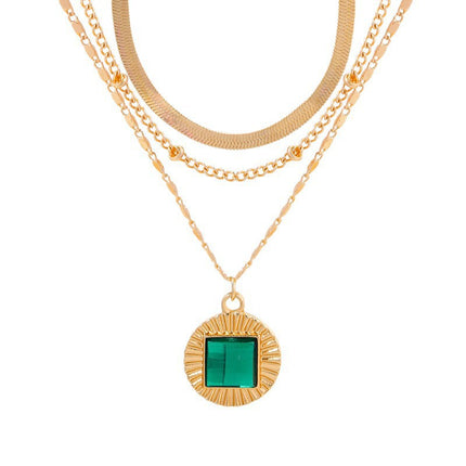 Vintage Emerald Pendant Necklace For Women