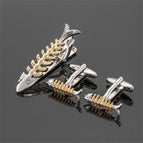 Gold And Silver Color Fishbone / 18K