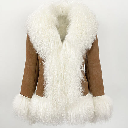Thickened Wool Jacket With A Suede-like Finish