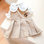 Khaki Peter Pan Collar Dress / L