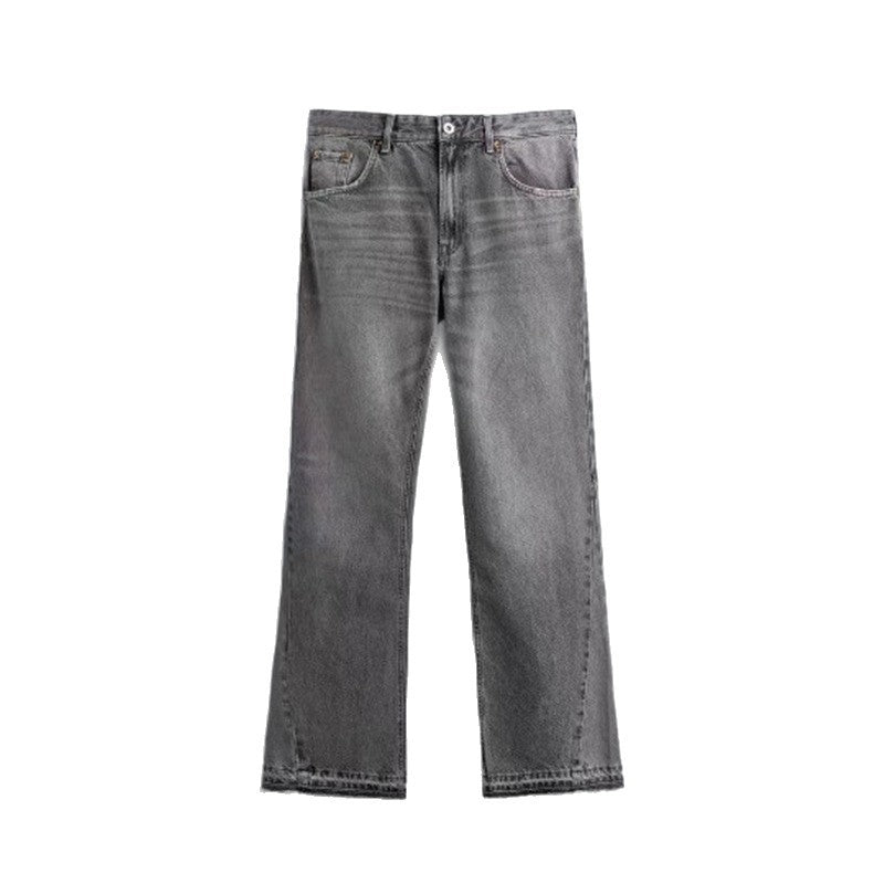 Slim-fit Washed Denim Jeans With Pocket Detailing