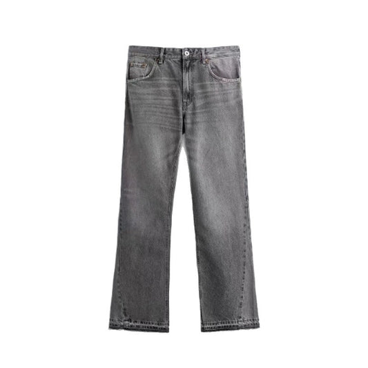 Slim-fit Washed Denim Jeans With Pocket Detailing