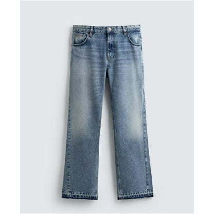 Slim-fit Washed Denim Jeans With Pocket Detailing