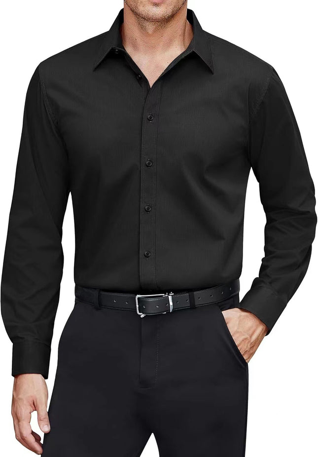 European And American Style Solid-color Men's Shirt