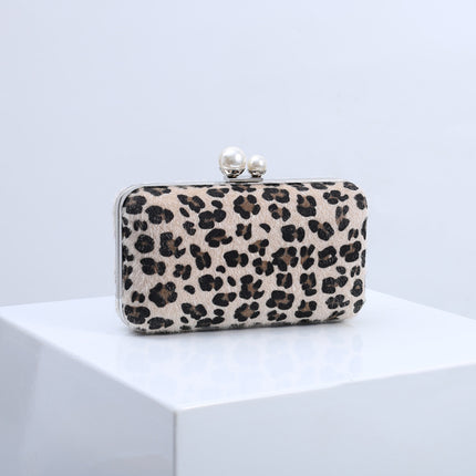 Classic Cross-Border EuropeanAmerican Leopard-Print Fashionable Shoulder Clutch Bag