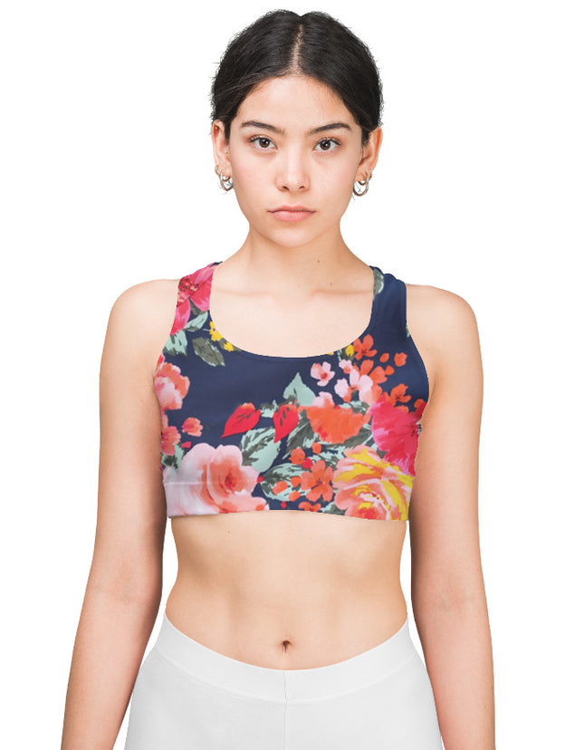 Female AOP Sports Bra | Comfortable & Stylish Activewear