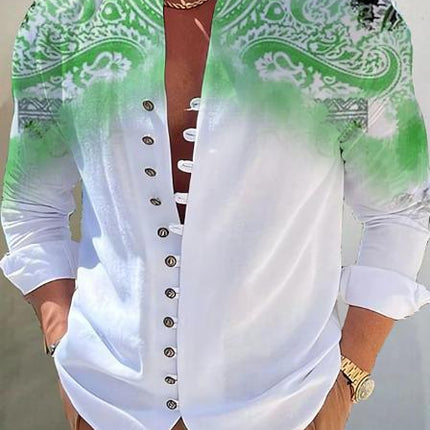 Mens Fashion 3D Printed Shirt Top