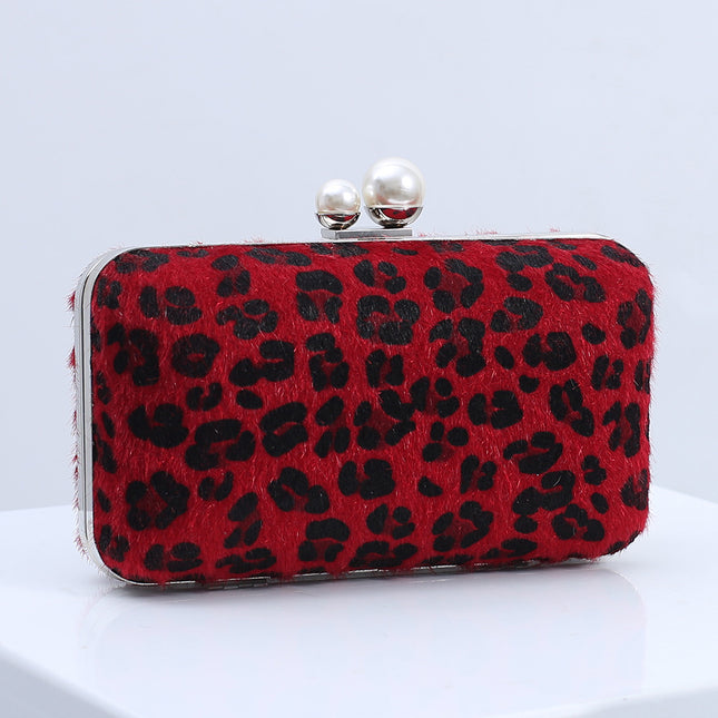 Classic Cross-Border EuropeanAmerican Leopard-Print Fashionable Shoulder Clutch Bag