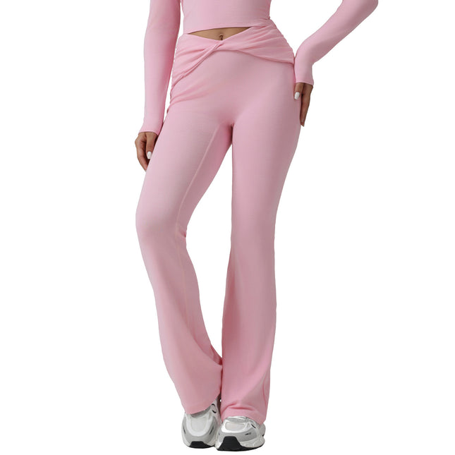 Cross High-waist Slightly Flared Yoga Pants